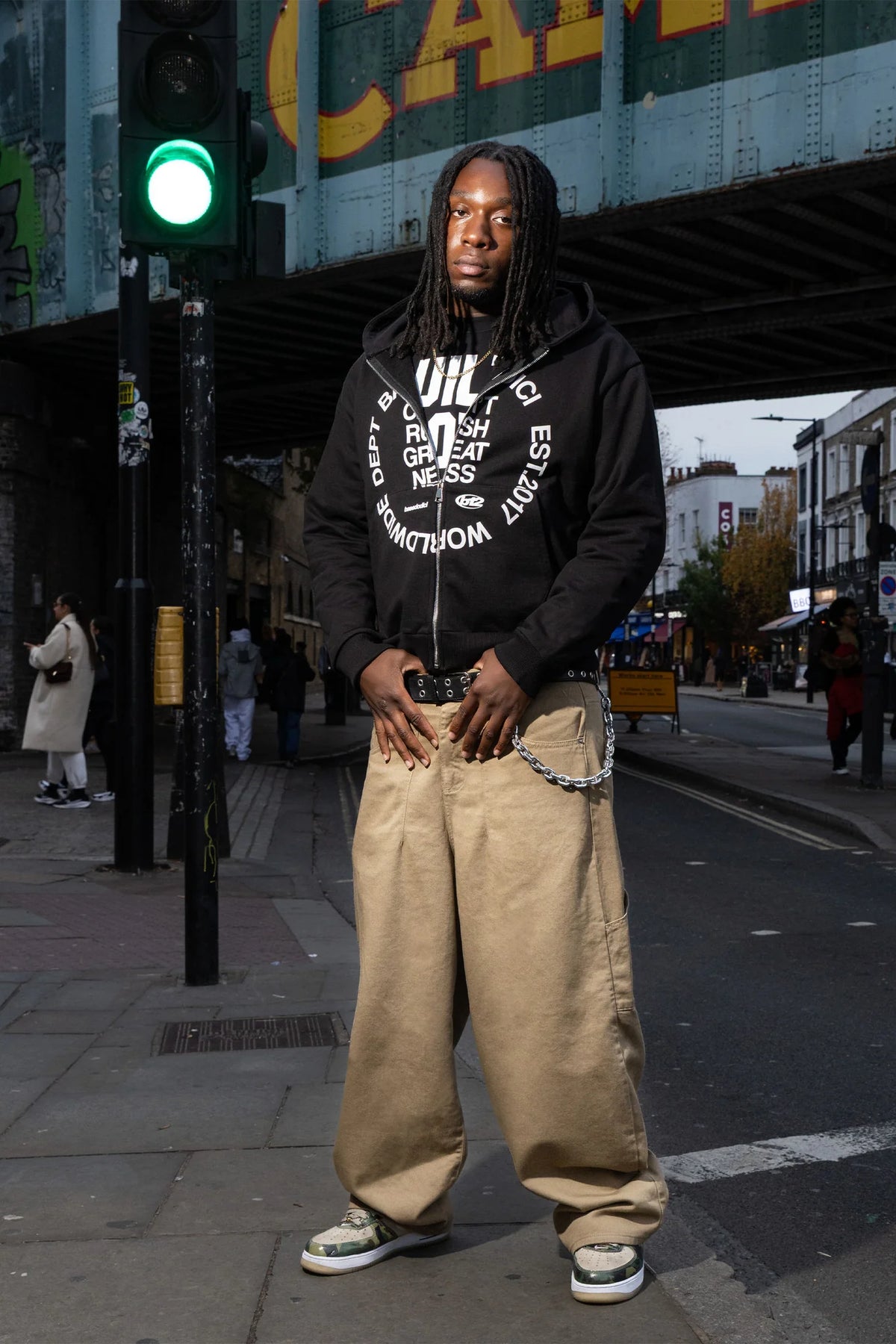 Basedodici Hoodie Zip Can't Rush Black