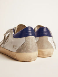 Golden Goose Sneakers Super-Star con talloncino blu e stella in suede