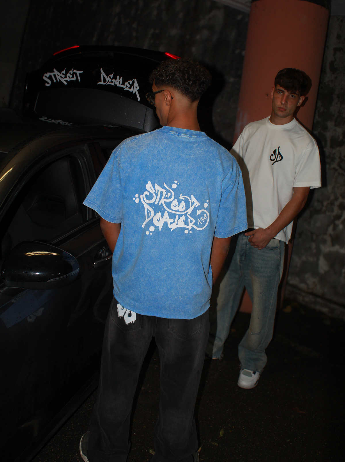 Street Dealer Graffiti Tshirt Light Blue