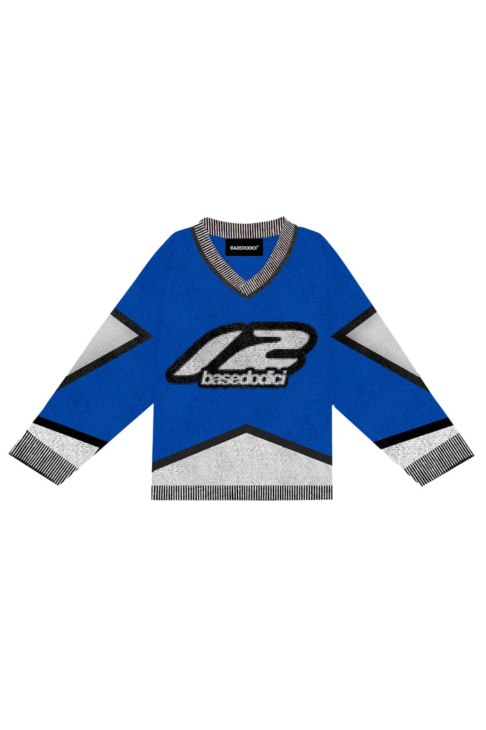 Basedodici Knitwear "RACING MADE" Hockey Royal