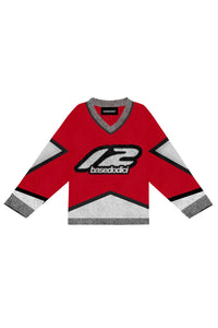 Basedodici Knitwear "RACING MADE" Hockey Red