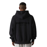 Fear of God Essentials Black Stretch Limo Hoodie