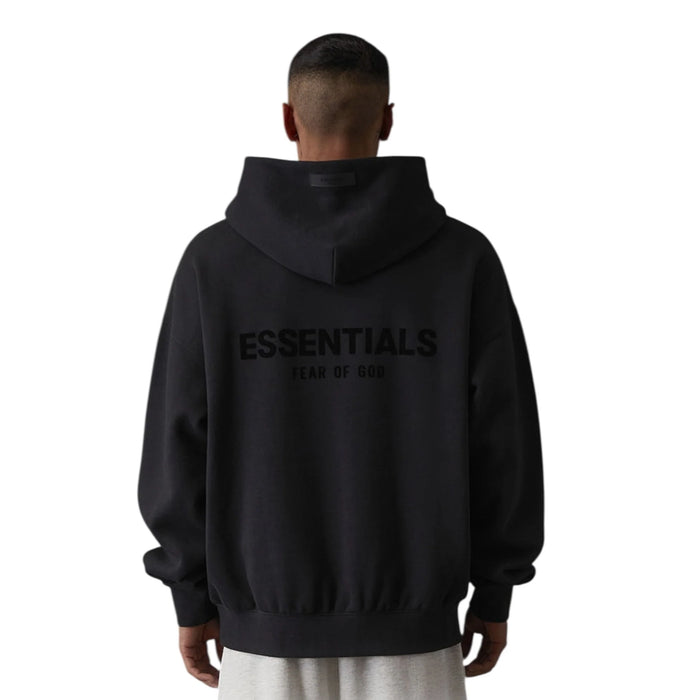 Fear of God Essentials Black Stretch Limo Hoodie