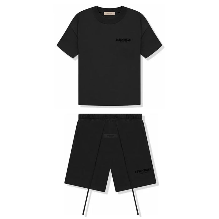 Essentials Fear of God Bundle T-Shirt + Short Stretch Limo - Black