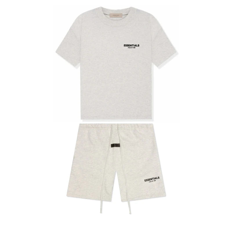 Essentials Fear of God Bundle T-Shirt + Short Oatmeal