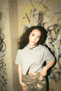 Street Dealer Womans Cropped Tshirt Grey