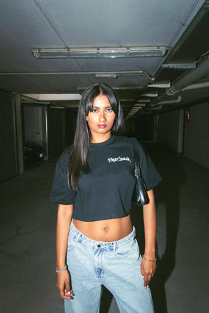 Street Dealer Womans Cropped Tshirt Black