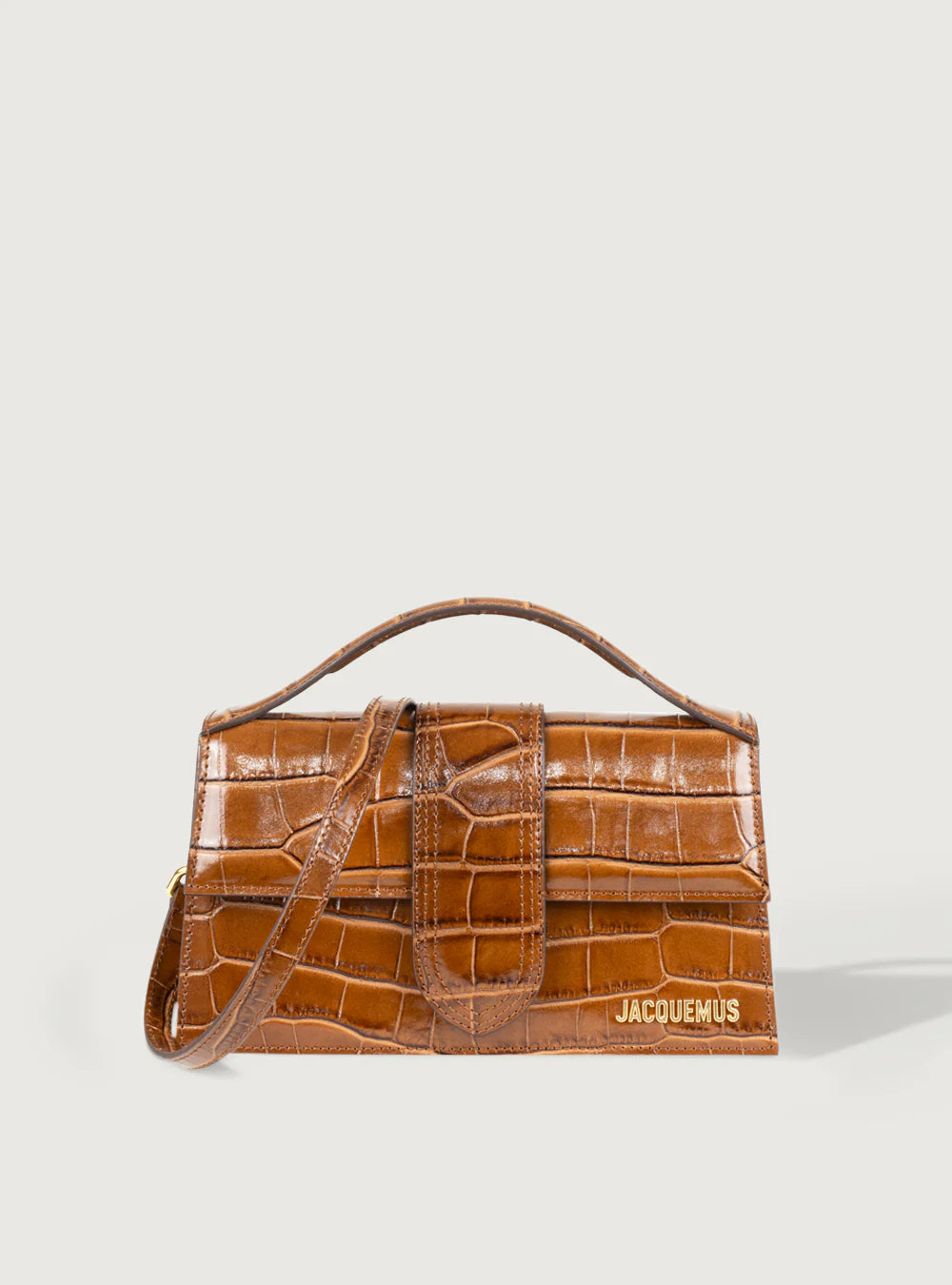 Jacquemus Le Grand Bambino Crocodile Lucid Light Brown
