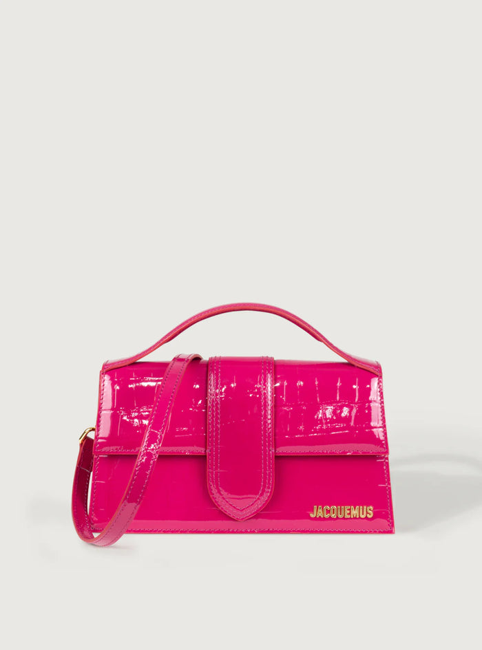Jacquemus Le Grand Bambino Crocodile Lucid Fucsia