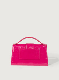 Jacquemus Le Grand Bambino Crocodile Lucid Fucsia