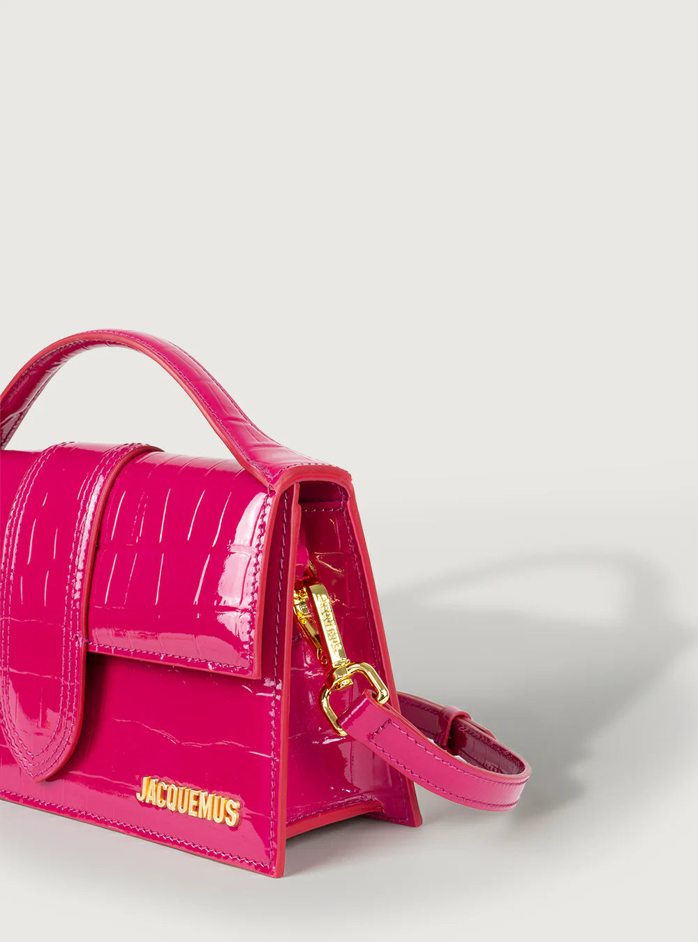 Jacquemus Le Grand Bambino Crocodile Lucid Fucsia