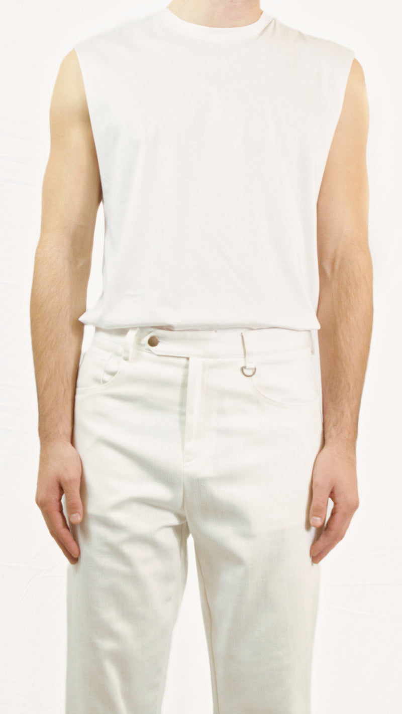 Marsem Pantalone Twill Denim Burro