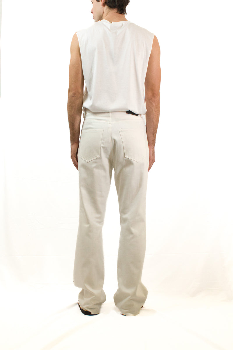 Marsem Pantalone Twill Denim Burro