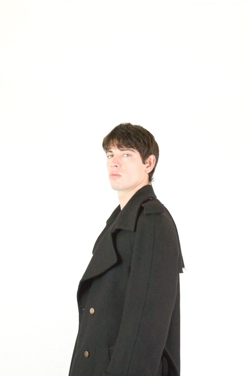 Marsem Black Trench Coat