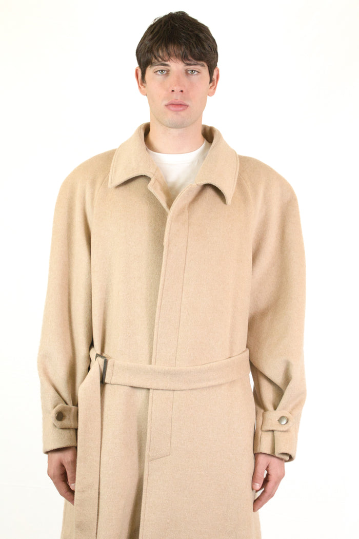 Marsem Cappotto in Panno Beige