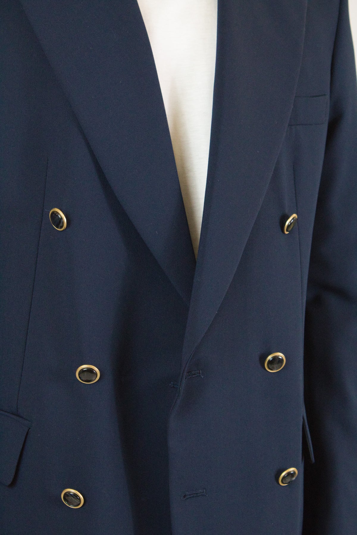 Marsem Giacca Doppiopetto in misto Viscosa Navy