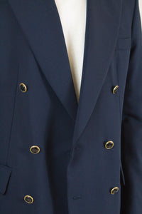 Marsem Giacca Doppiopetto in misto Viscosa Navy