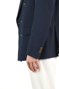 Marsem Giacca Doppiopetto in misto Viscosa Navy