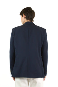 Marsem Giacca Doppiopetto in misto Viscosa Navy