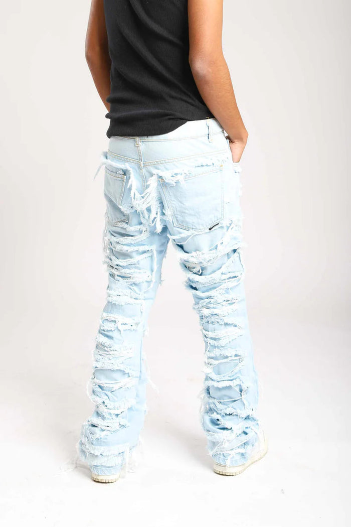 Double Blue Ripped Jeans 