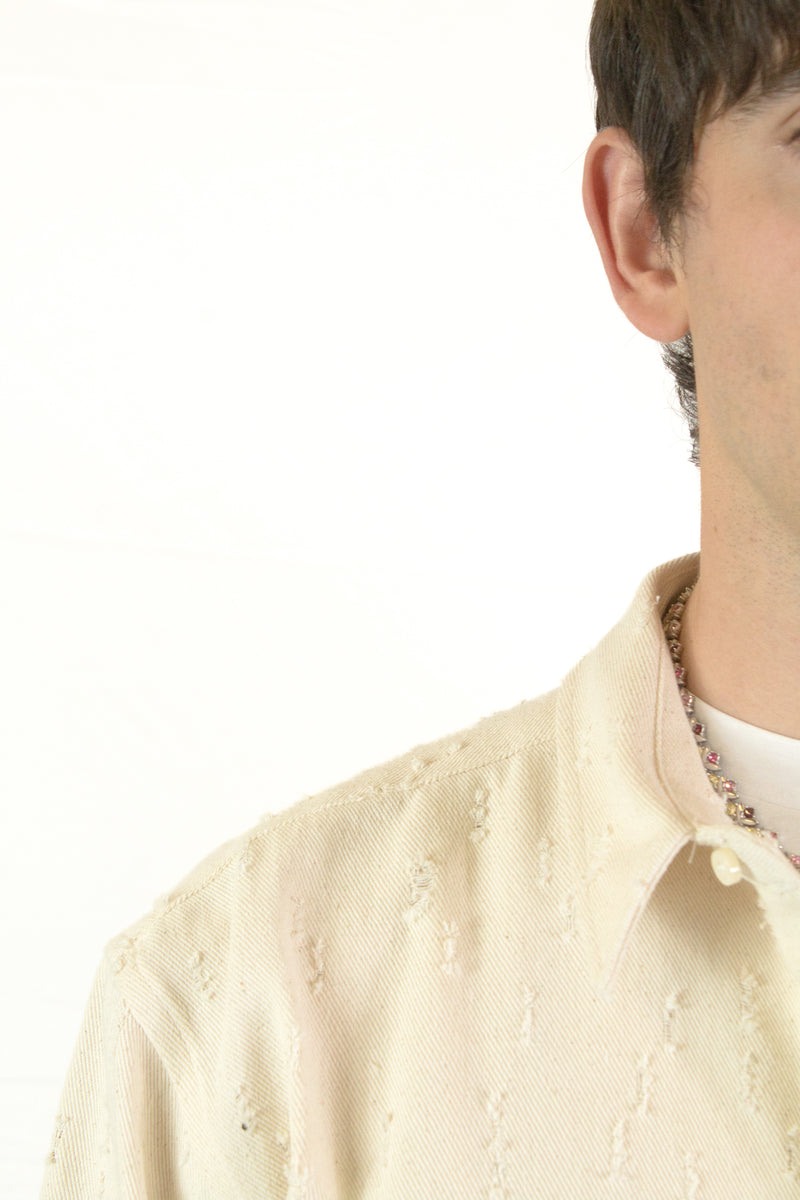 Marsem Camicia Twill Distressed Burro