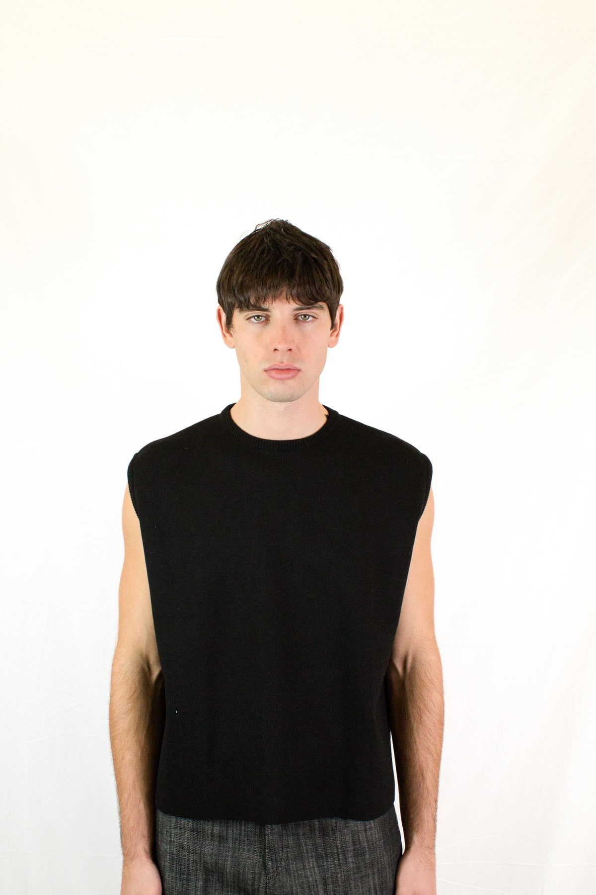 Marsem Gilet Crop Nero