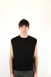 Marsem Gilet Crop Nero