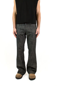 Marsem Pantalone Palazzo Twill Denim Black