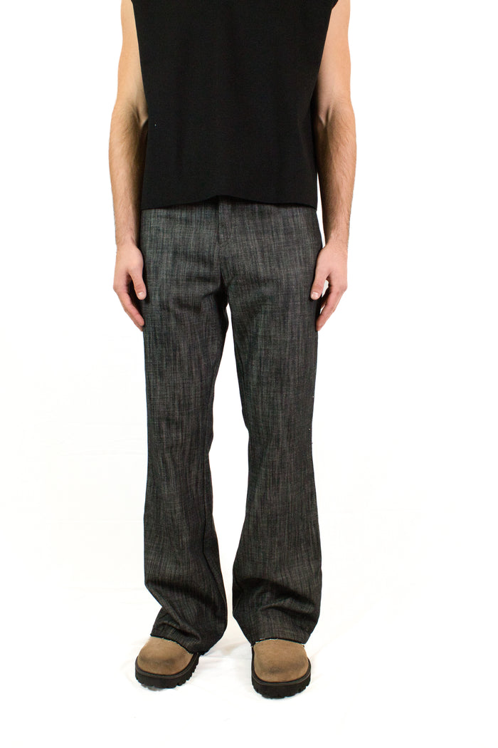 Marsem Pantalone Palazzo Twill Denim Black