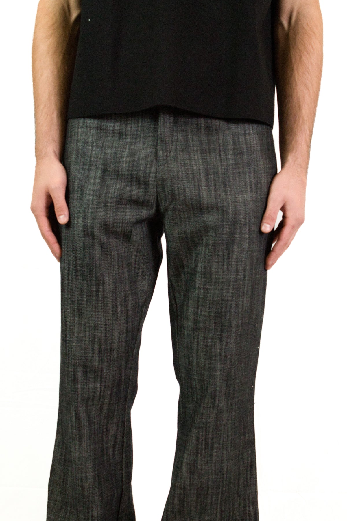 Marsem Pantalone Palazzo Twill Denim Black