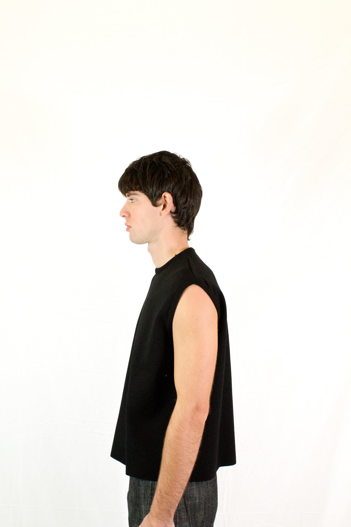 Marsem Gilet Crop Nero