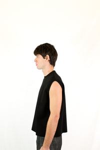 Marsem Gilet Crop Nero