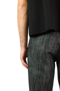 Marsem Pantalone Palazzo Twill Denim Black