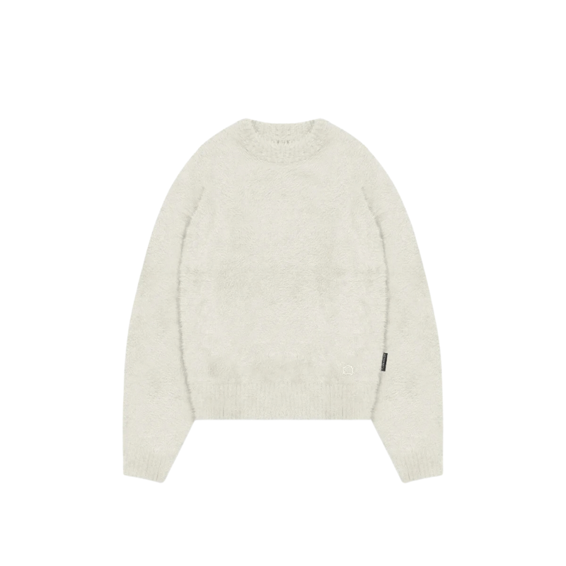 Furry Knit Sweater | Creme