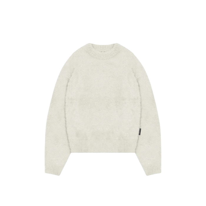 Furry Knit Sweater | Creme