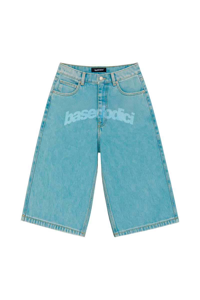 Basedodici Front Logo Blue Jorts