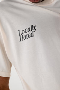 Basedodici T-Shirt Boxy “RESORT” Locally Hated Cream