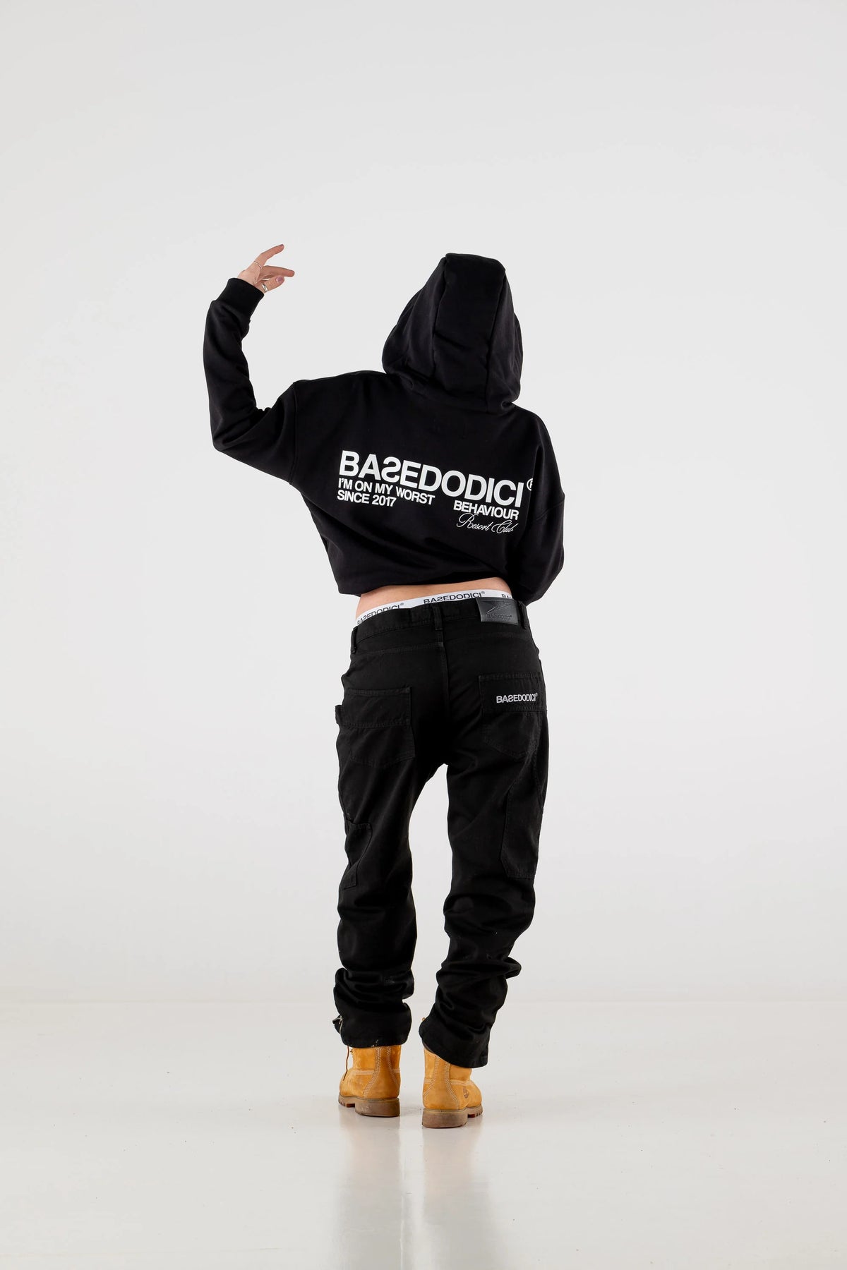 Basedodici  Boxy “RESORT” Triple Logo Black