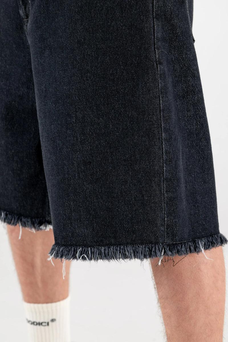 Basedodici Denim Jorts “FORSUMMER” Black