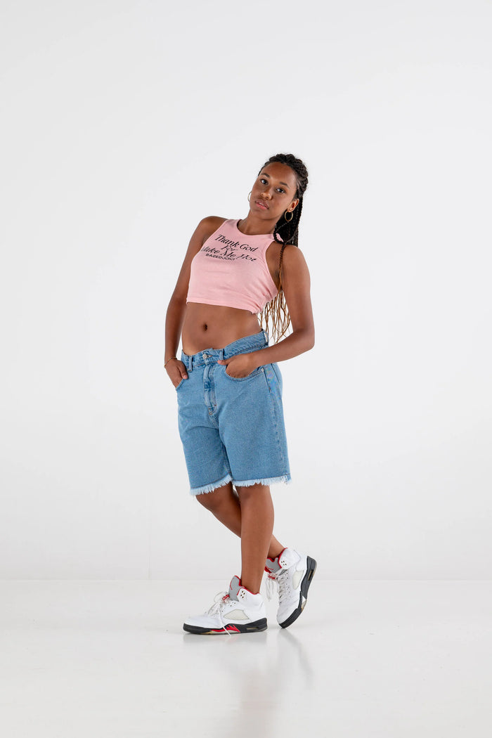 Basedodici Crop Top “FORSUMMER”  Hot Pink