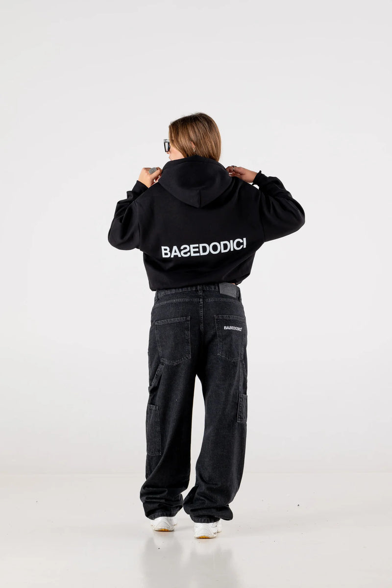 Basedodici Carpenter Denim Pants Black