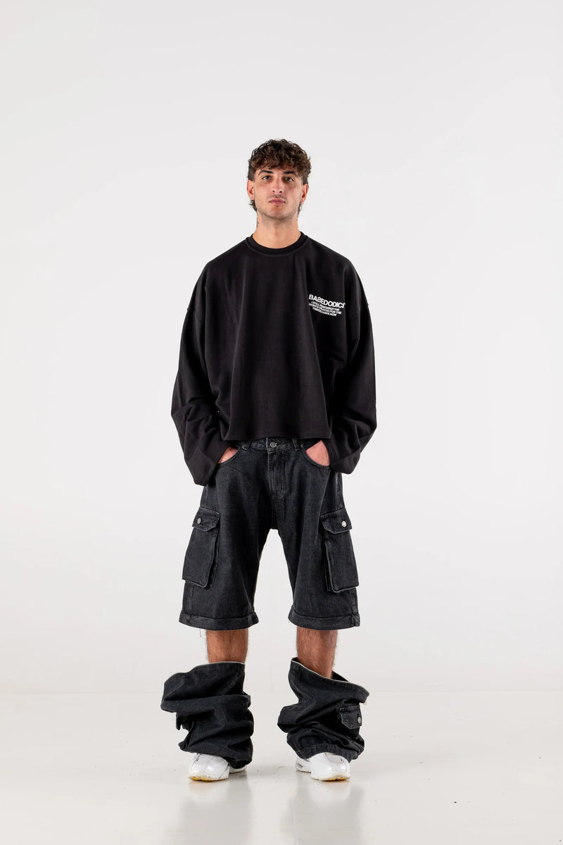 Basedodici Cargo Pants Double Black