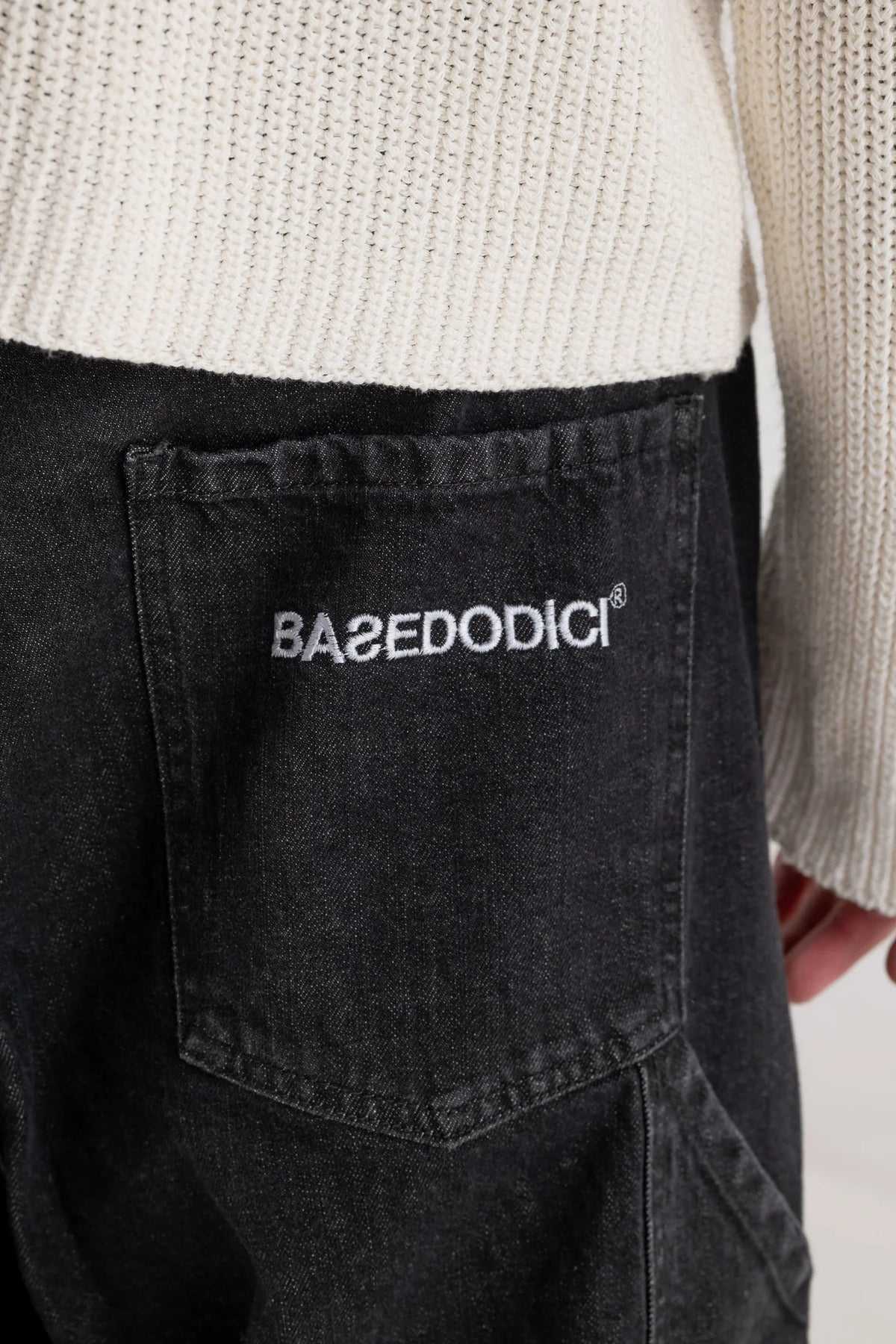 Basedodici Carpenter Denim Pants Black