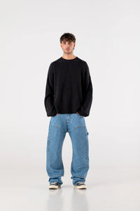 Basedodici Carpenter Denim Pants Blue