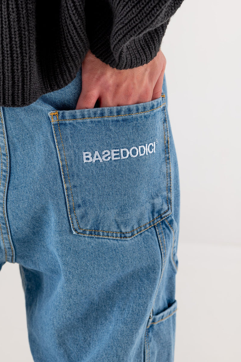 Basedodici Carpenter Denim Pants Blue