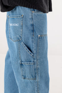 Basedodici Carpenter Denim Pants Blue