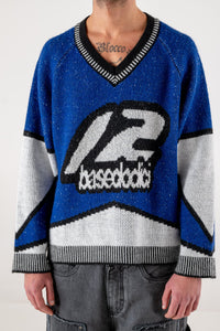 Basedodici Knitwear "RACING MADE" Hockey Royal