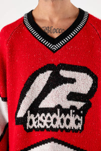 Basedodici Knitwear "RACING MADE" Hockey Red