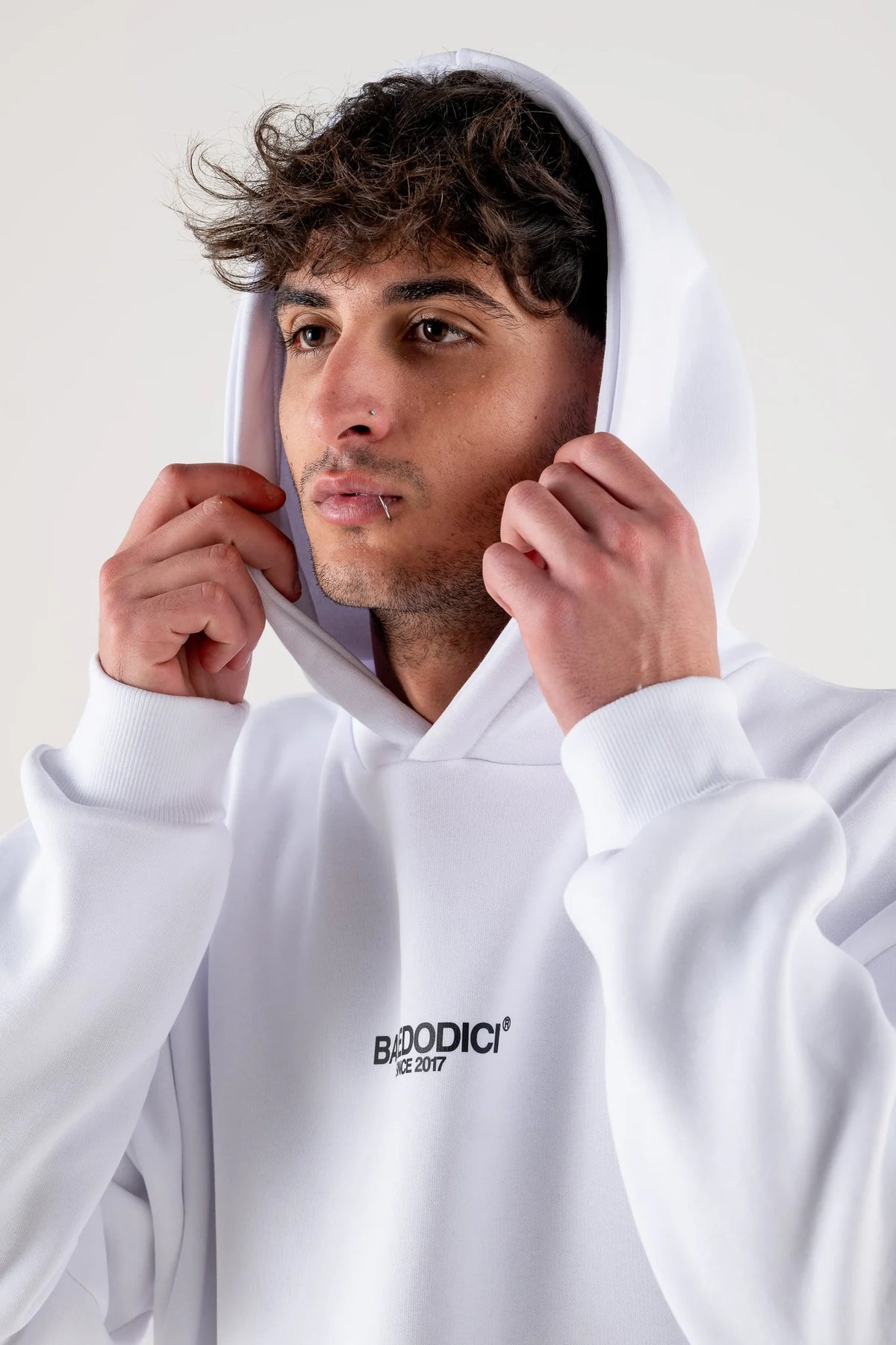 Basedodici Hoodie "FVCK" White