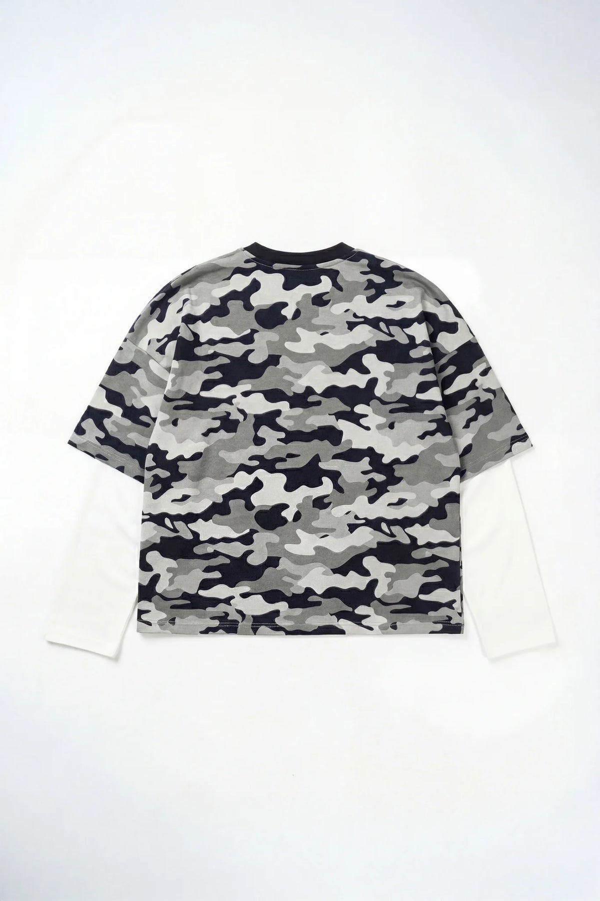Basedodici Longsleeve Camo Grey Double Layer